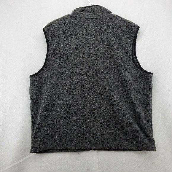 AMERICAN OUTPOST Vest Men's Full Zip Mock Neck Fleece Sleeveless Gray Large - Picture 7 of 10